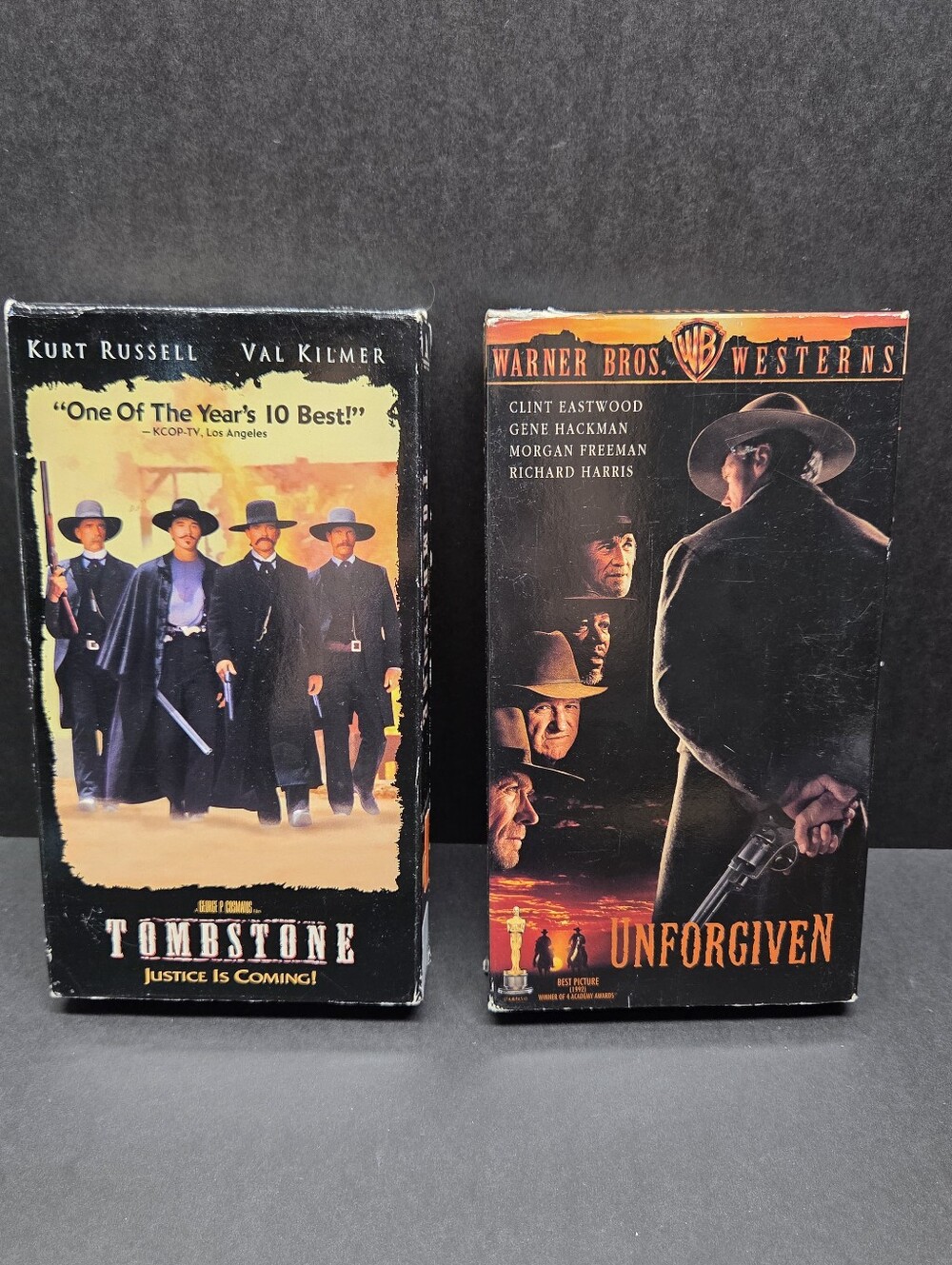 90s Western VHS Lot Of 2 - Tombstone (1993) & Unforgiven (1992)